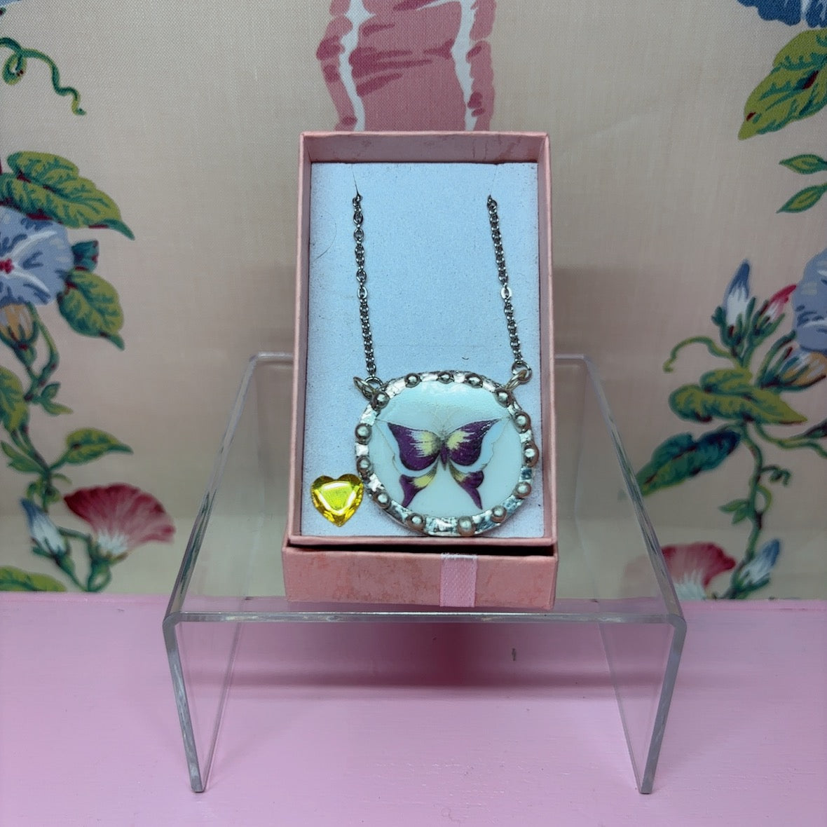 Ardalt Strawberry and Butterfly Necklace