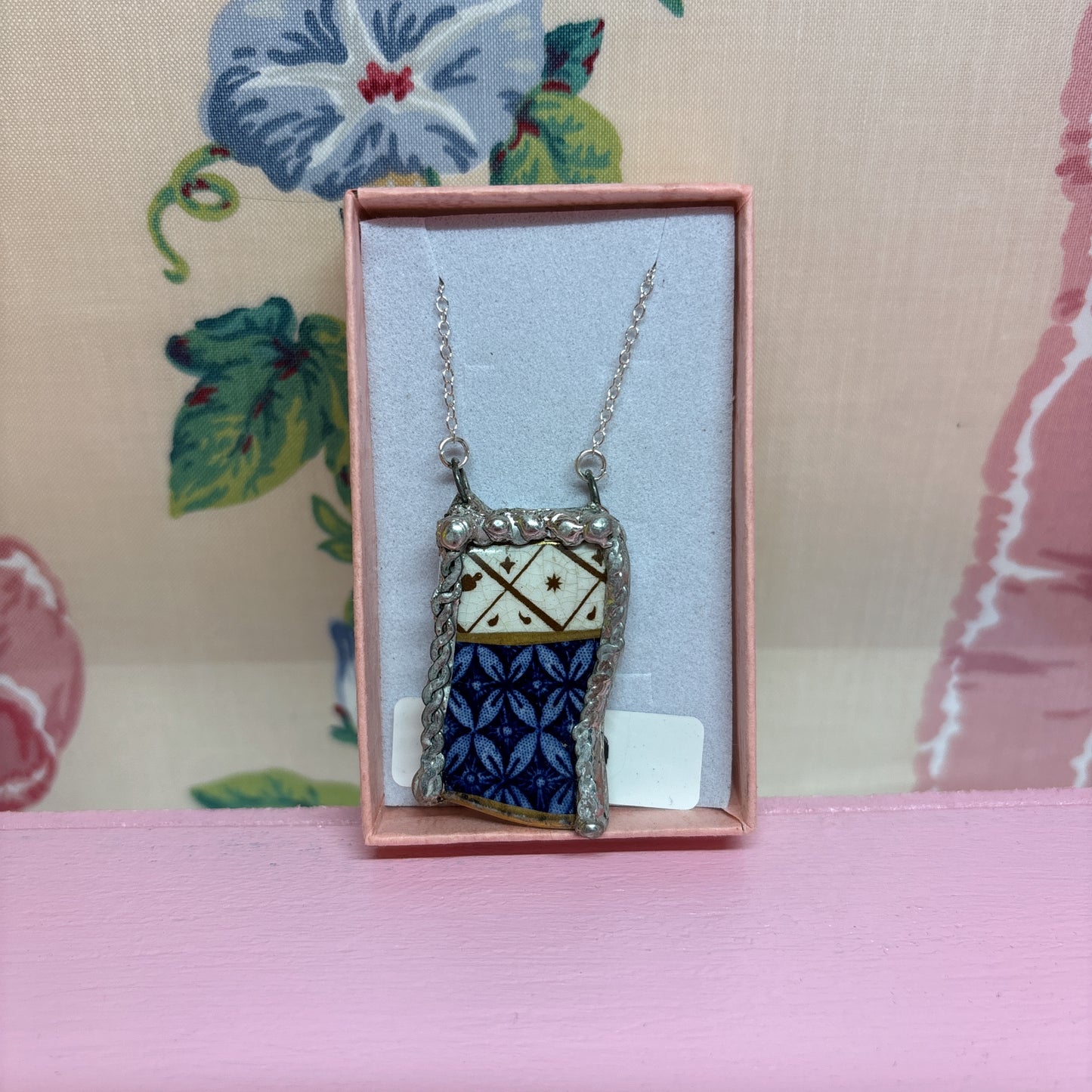 Vintage Blue Willow Necklace