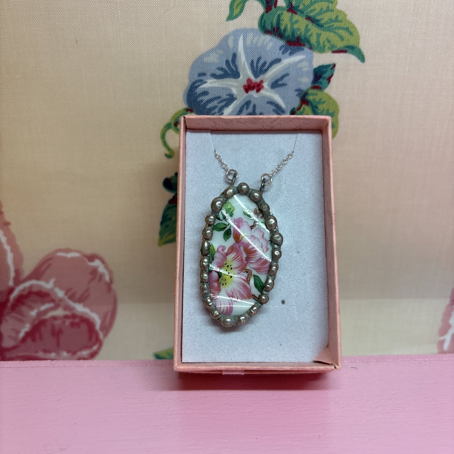 Vintage Rose Bud Necklace