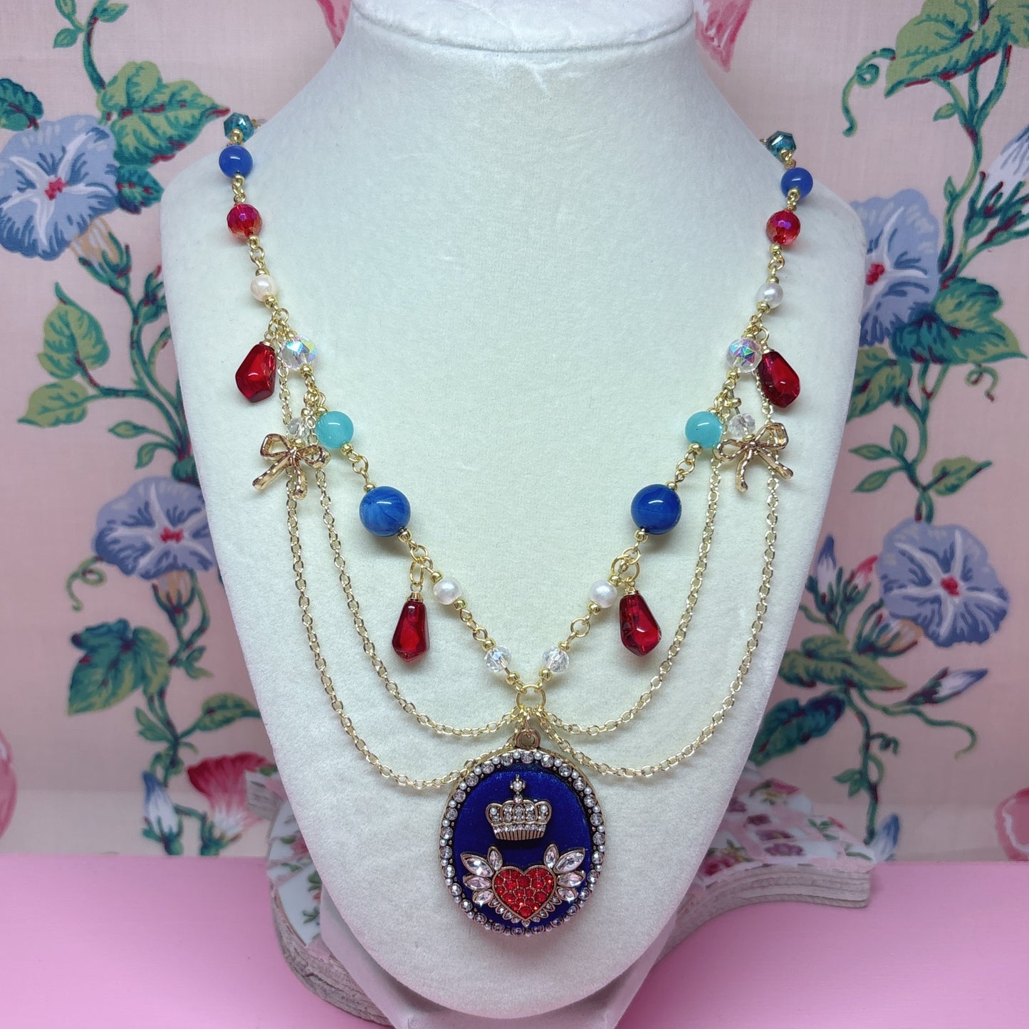 Royal Heart Charm Necklace