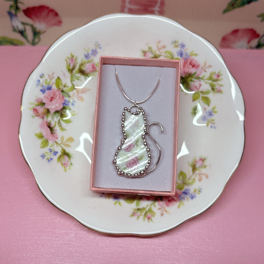 Rose Kitty Necklace