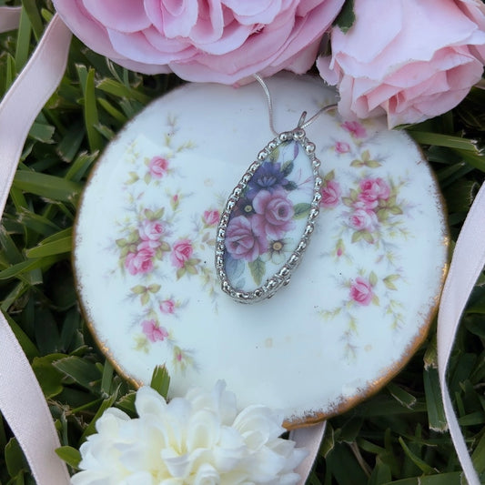 Vintage Rose Necklace