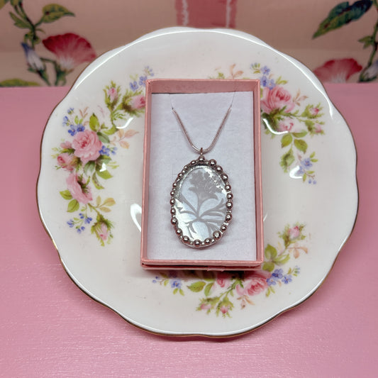 Vintage Glass Flower Necklace