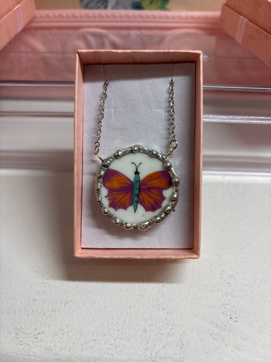 Ardalt Strawberry and Butterfly Necklace