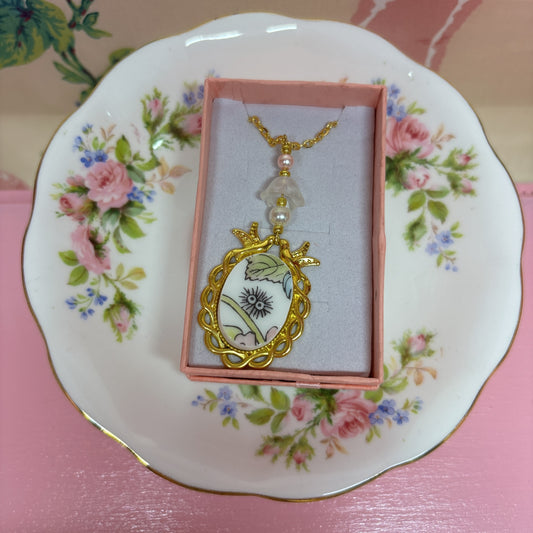 Totoro Necklace Gold Beaded