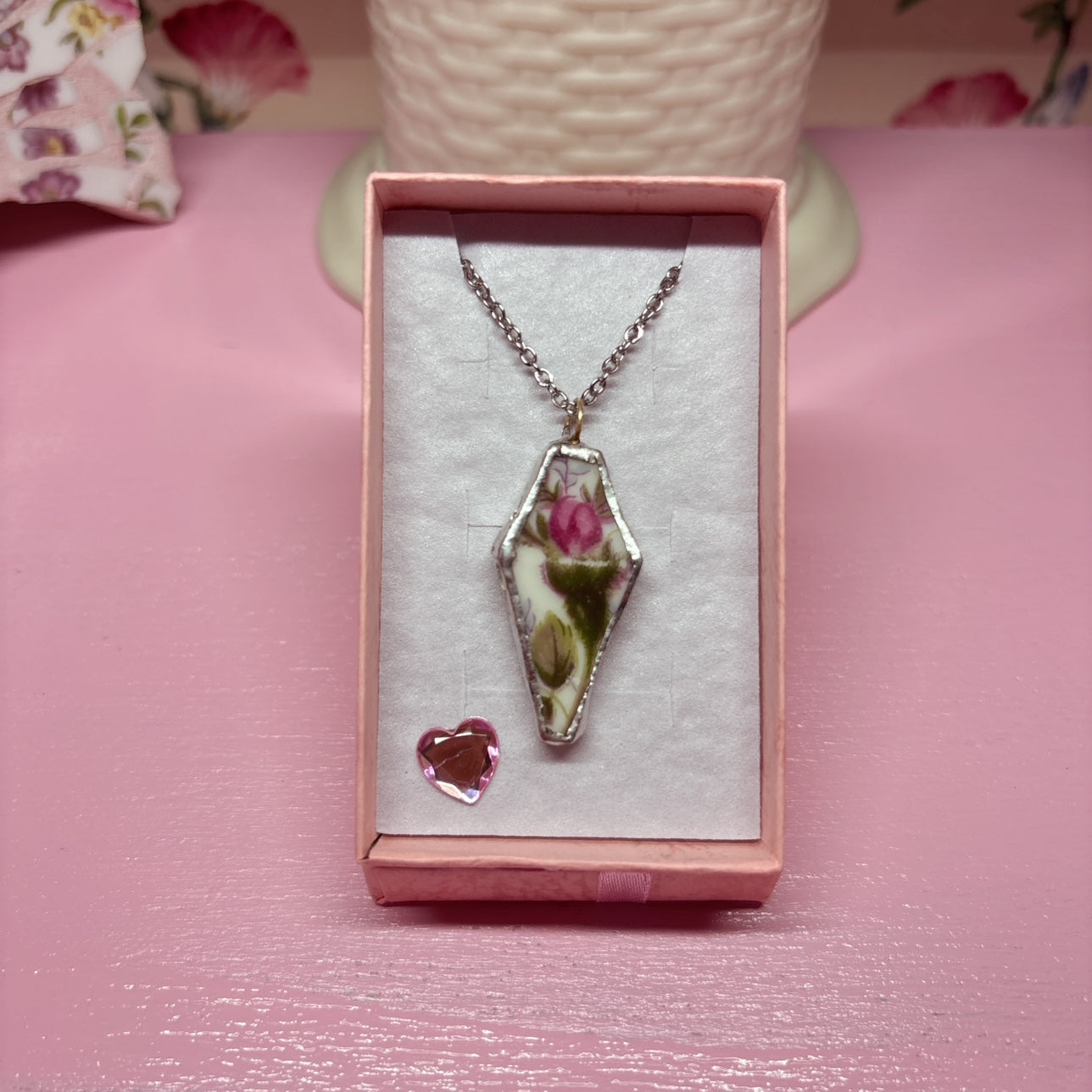 Coffin Rose Necklace