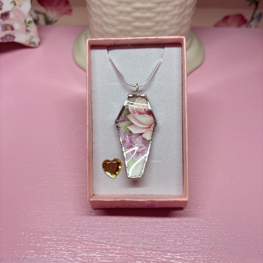 Coffin Rose Necklace