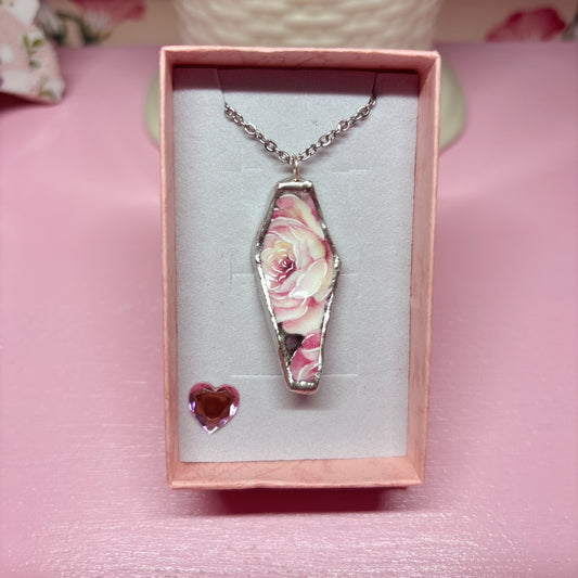 Coffin Rose Necklace