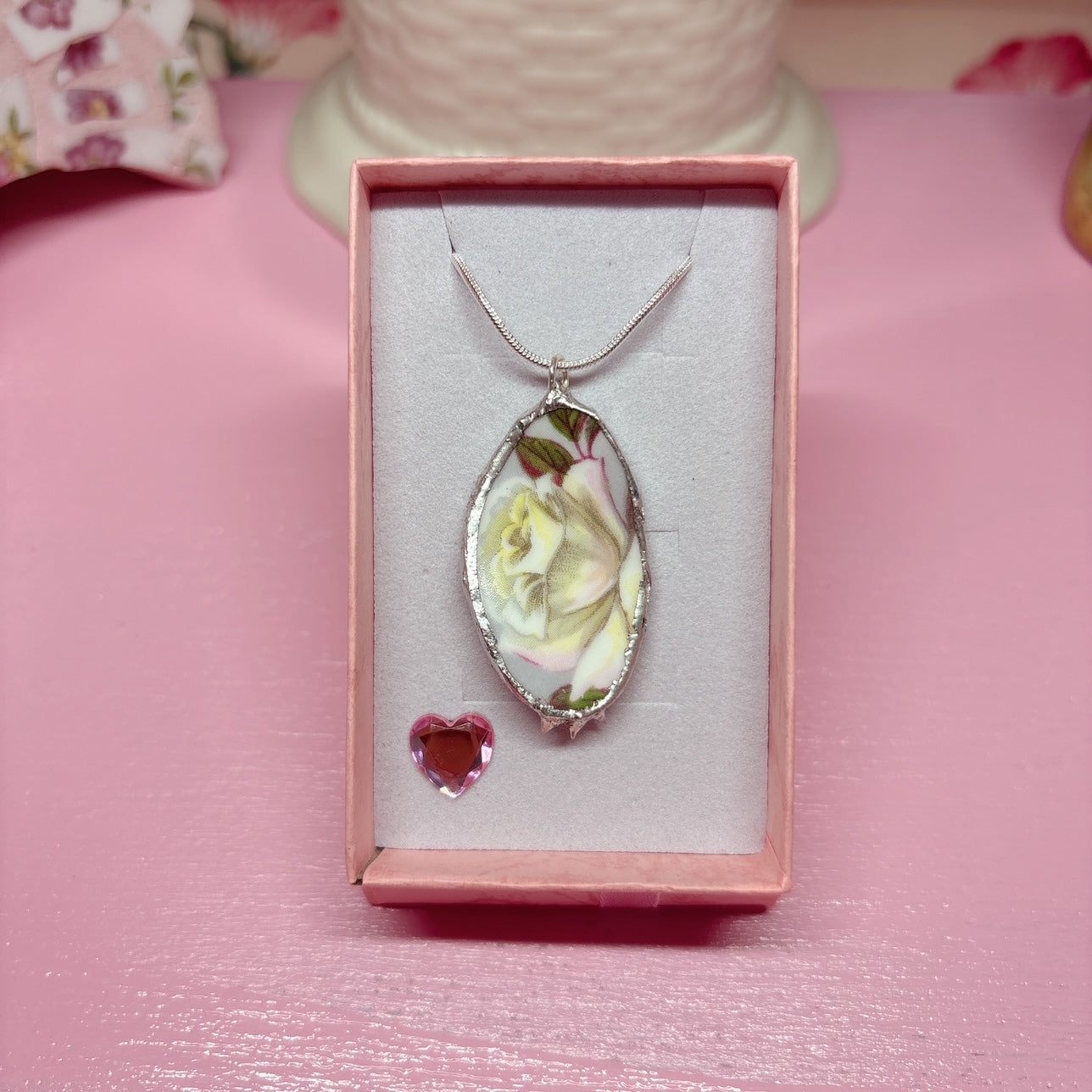 Oval Thorn Rose Necklace