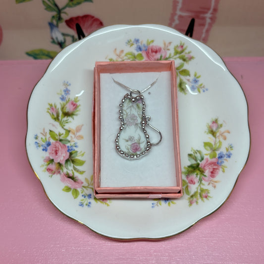 Rose Kitty Necklace