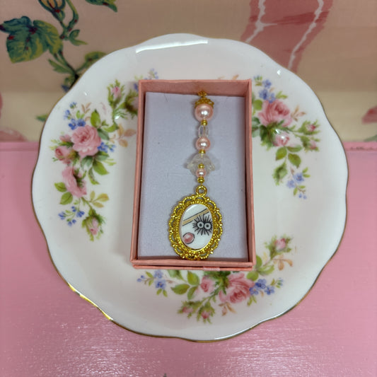 Totoro Necklace Gold Beaded