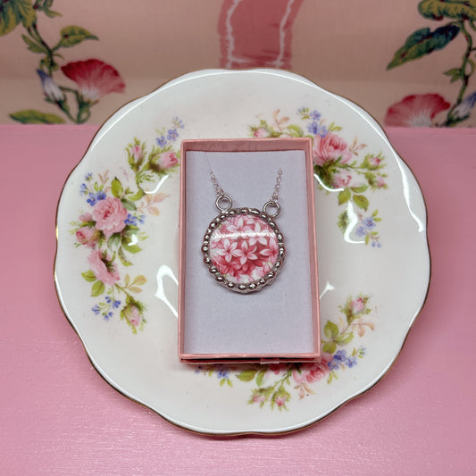 Vintage Hydrangea Bouquet Necklace