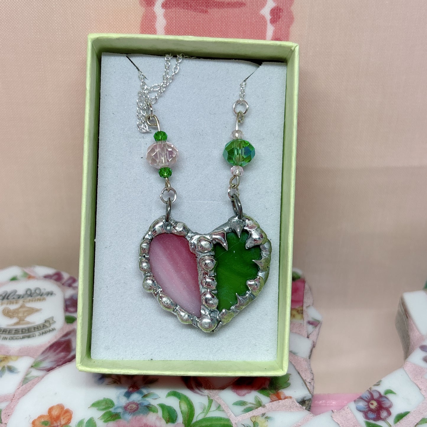 Wicked Inspired Necklace Stained Glass