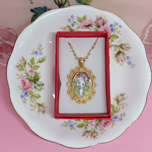 Totoro Necklace Gold