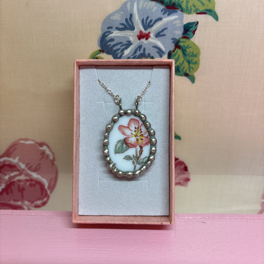 Floral Pyrex Necklace