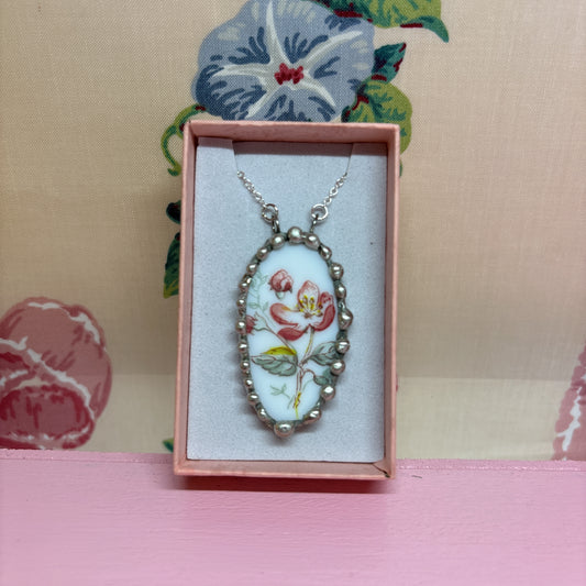 Floral Pyrex Necklace