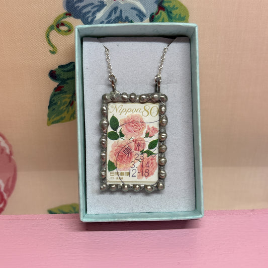 Vintage Stamp Prefecture Flowers Japan