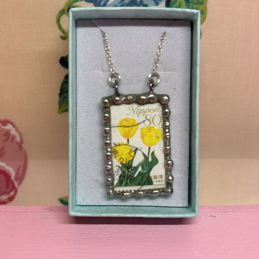 Vintage Stamp Prefecture Flowers Japan (Tulips)