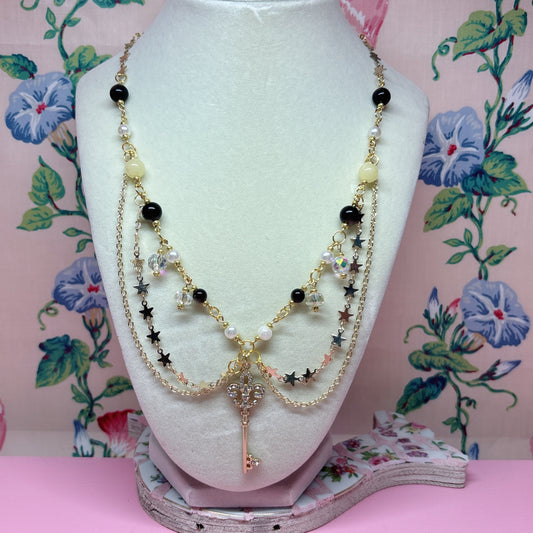 Fleur de Lis Key Charm Necklace