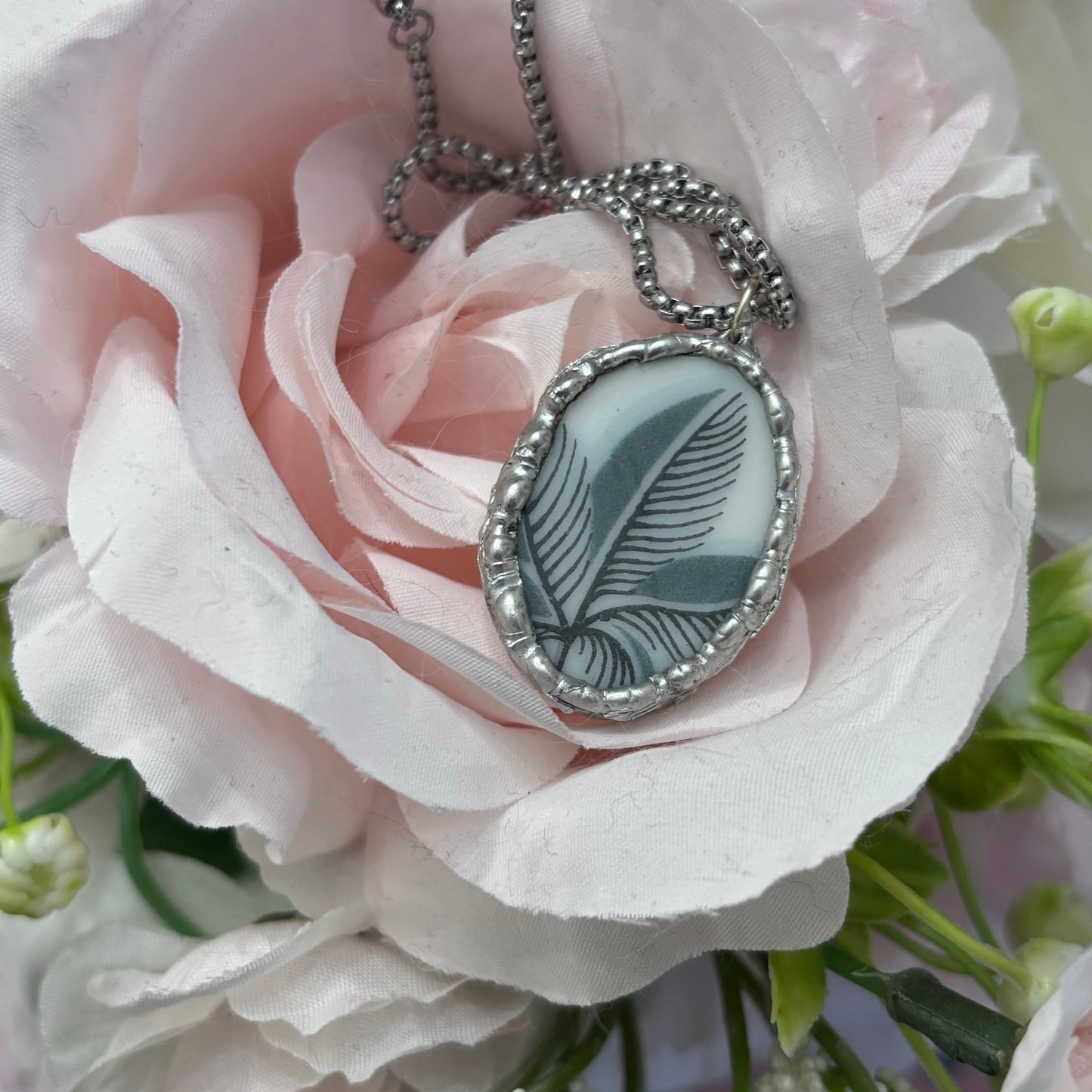 Oval Fern Necklace